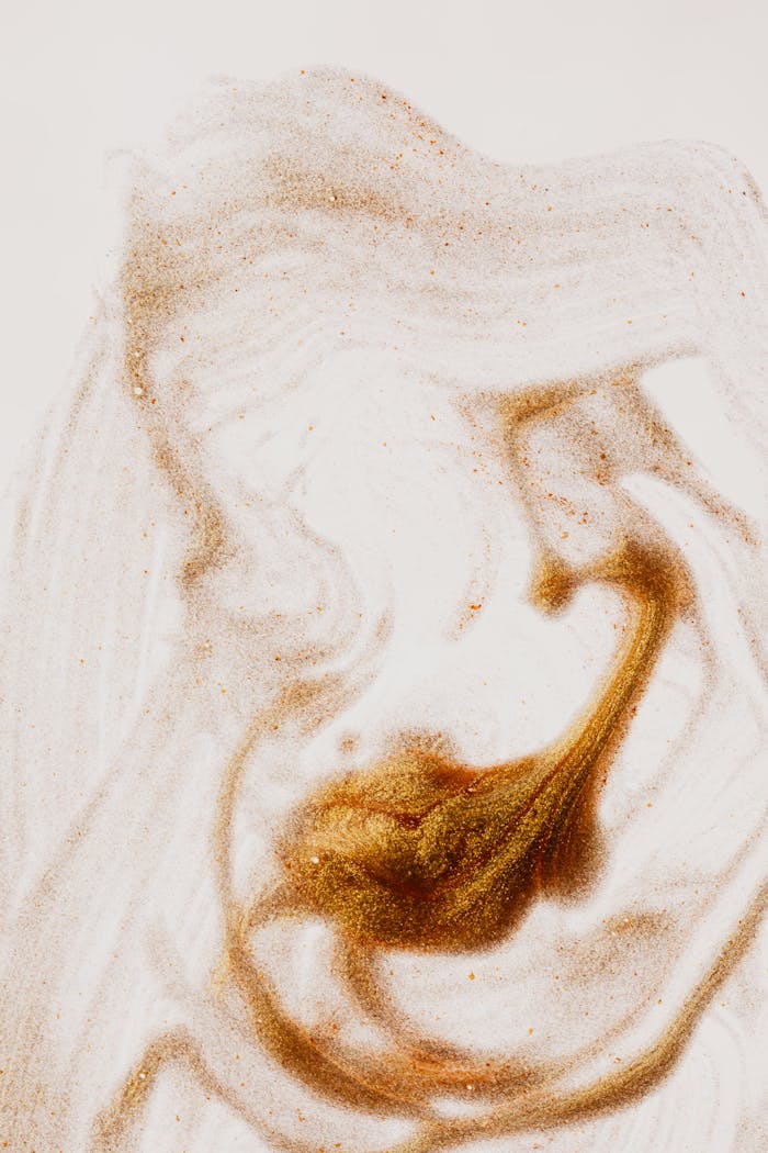 services-01 Abstract textured surface of picture made of brown paint on white sheet